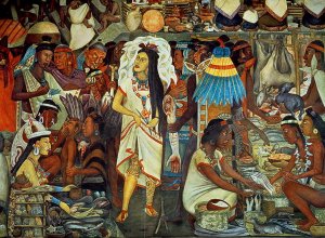 The Market of Tlatelolco  (detail)