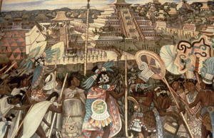 Diego Rivera - The Culture of Totonaken, detail from the series, Pre-hispanic and Colonial Mexico,  1945-52